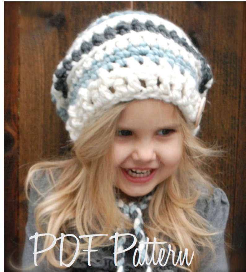 Crochet PATTERN-The Feyona Cap/Mitt Set Toddler, Child and Adult sizes image 2