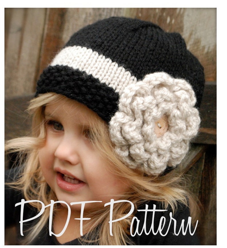 Knitting PATTERN-The Maisie Cloche' Toddler, Child, and Adult sizes image 1