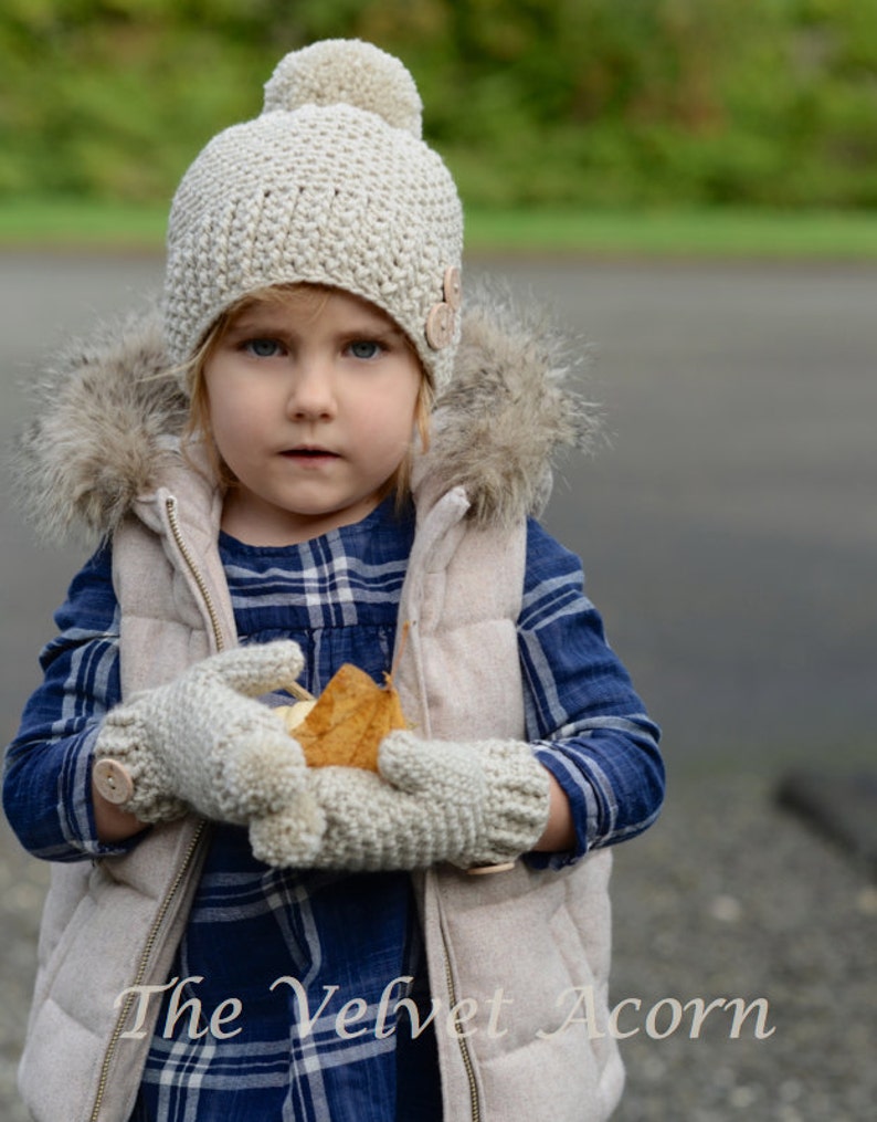 CROCHET PATTERN-Pomleigh Set Toddler, Child, and Adult sizes image 4