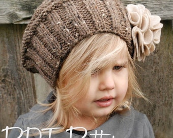 Knitting PATTERN-The Lilian Beret (Toddler, Child, Adult sizes)