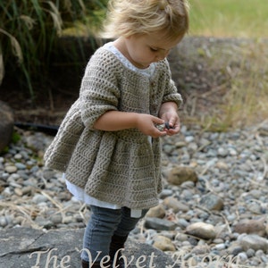 CROCHET PATTERN-The Rufflyn Cardigan 3/4, 5/6, 7/8, 9/10, 11/12 years image 1