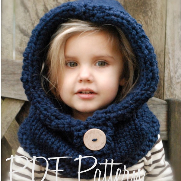 Knitting PATTERN-The Canyon Cowl (Toddler,Child, Adult sizes)