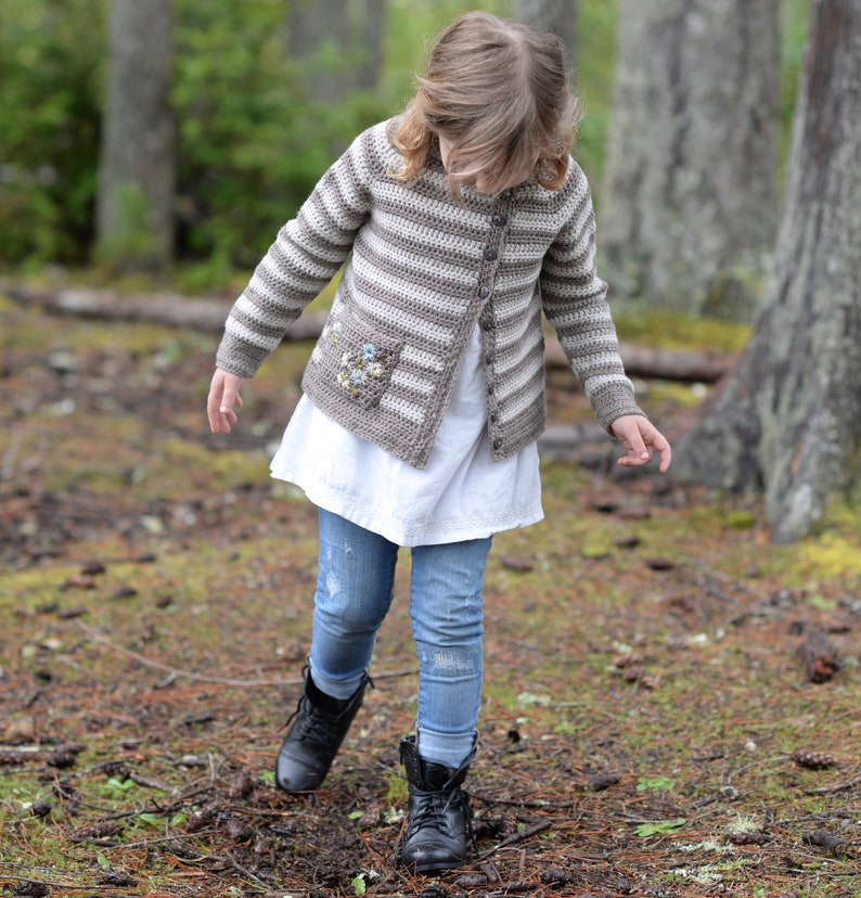 CROCHET PATTERN-Summer Rain Cardigan 1/2, 3/4, 5/6, 7/8, 9/10, 11/13, xsm, sm, med, med/large, large, xlarge, xxlarge, 3xlarge, 4xlarge image 1