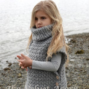 CROCHET Pattern Aura Pullover 2, 3/4, 5/7, 8/10, 11/13, 14/16, adult S/M, adult L/XL sizes image 3