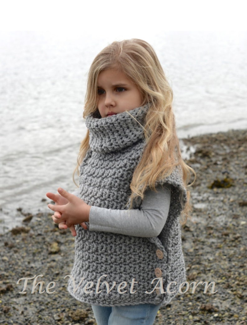 CROCHET Pattern Aura Pullover 2, 3/4, 5/7, 8/10, 11/13, 14/16, adult S/M, adult L/XL sizes image 3