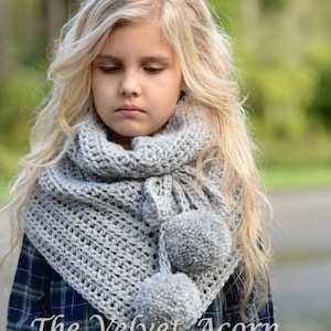 CROCHET PATTERN-The Pennon Shawl toddler, child, adult sizes image 3