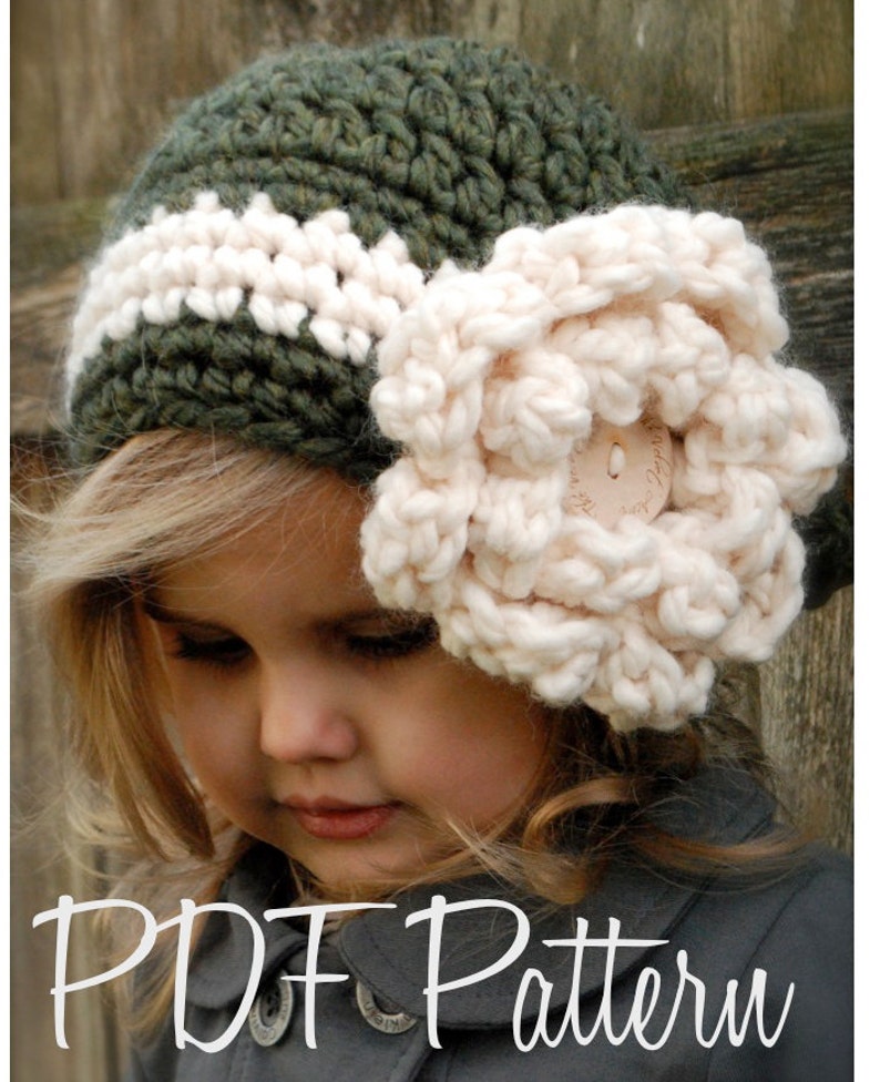 Crochet PATTERN-The Dailynn Slouchy pattern includes sizes for: toddler, child, and adult image 1