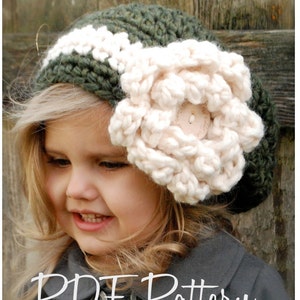 Crochet PATTERN-The Dailynn Slouchy pattern includes sizes for: toddler, child, and adult image 2