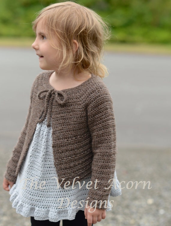 CROCHET Pattern-the Tangent Cardigan (6m, 12/18m, 2, 4, 6, 8