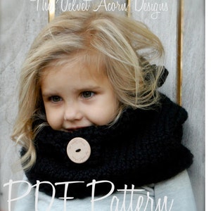 KNITTING PATTERN Burton Bear Cowl 6/9 month 12/18 month Toddler Child Adult sizes image 3