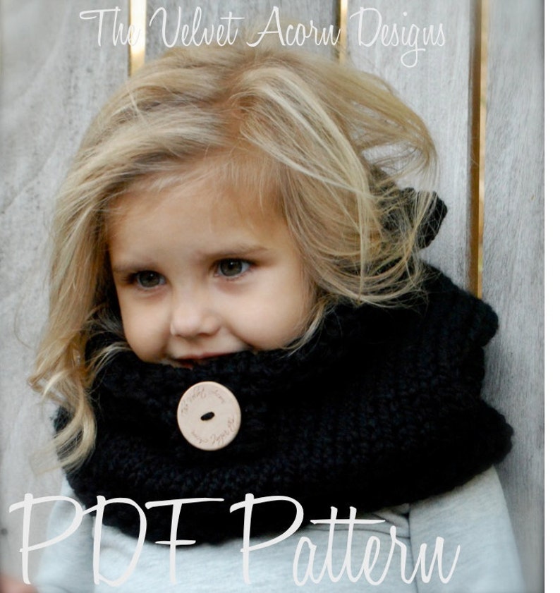 KNITTING PATTERN Burton Bear Cowl 6/9 month 12/18 month Toddler Child Adult sizes image 3