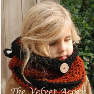 CROCHET PATTERN-Flint Fox Cowl 12/18 months, Toddler, Child, Adult sizes image 3