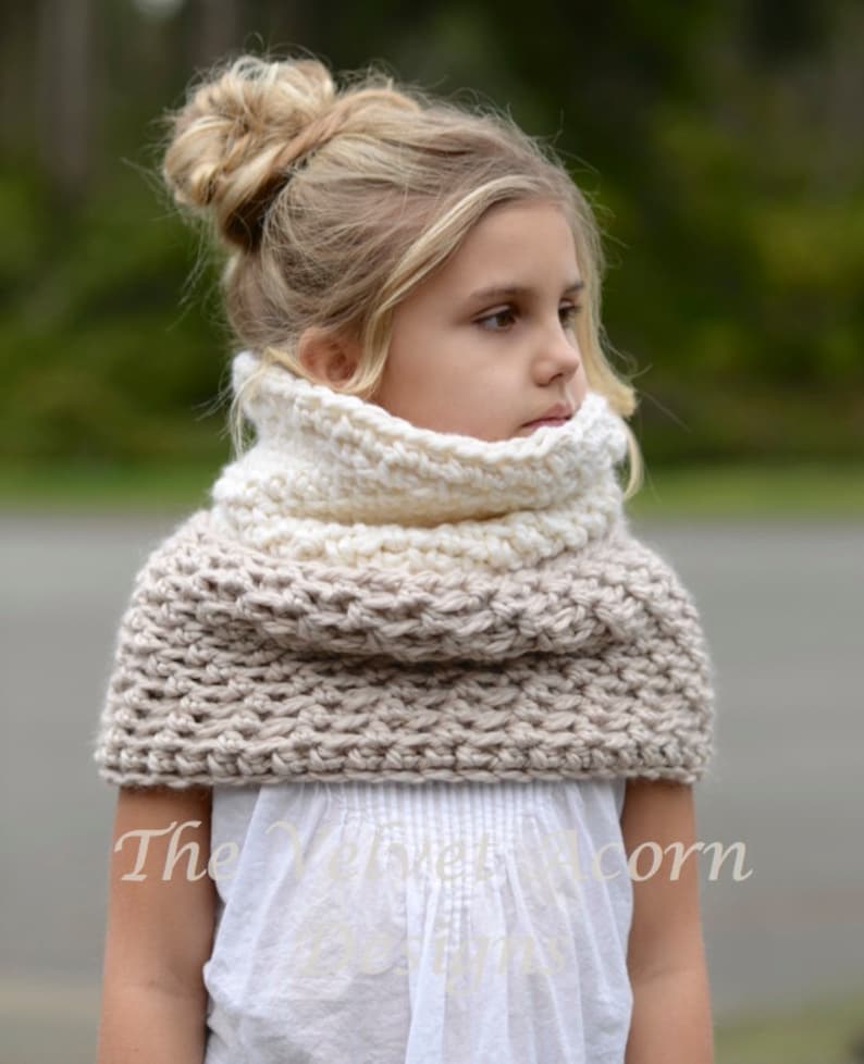 CROCHET PATTERN-The Whirlyn Cowl Toddler, Child, Adult sizes image 1