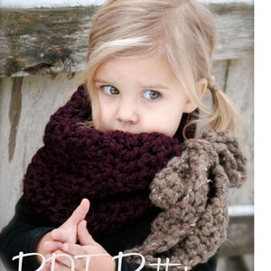 Crochet PATTERN-The Vienna Cowl Adult,Child sizes image 1