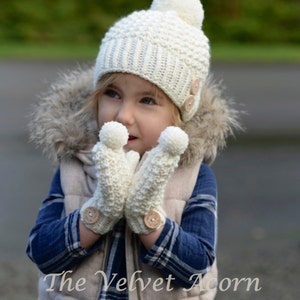 Knitting PATTERN-The Pomlynn Hat/Mitten Set Toddler, Child, Adult sizes image 4
