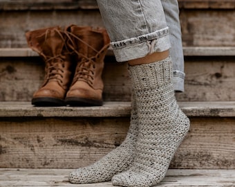 CROCHET PATTERN-Colvin Socks (Child {small, medium, large}) (Adult {small, medium, large})