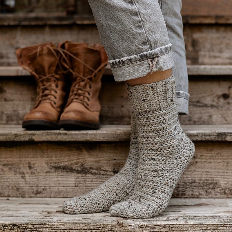 Colvin Crochet Socks Pattern – Etsy