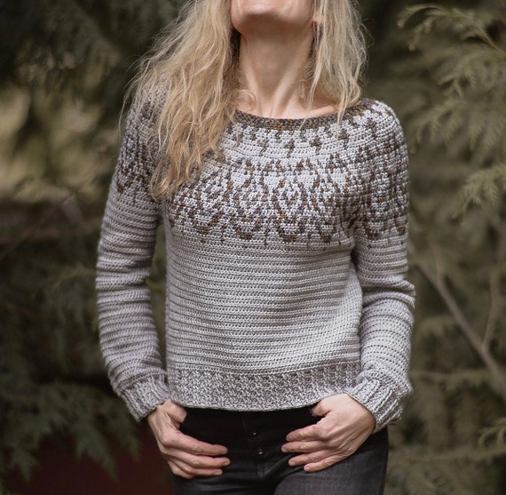 CROCHET Pattern-the Night Story Sweater 1/2 3/4 5/6 7/9 - Etsy