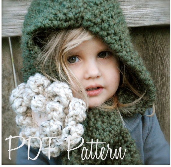 Knitting PATTERN-The Harper Hood Toddler Child Adult sizes | Etsy