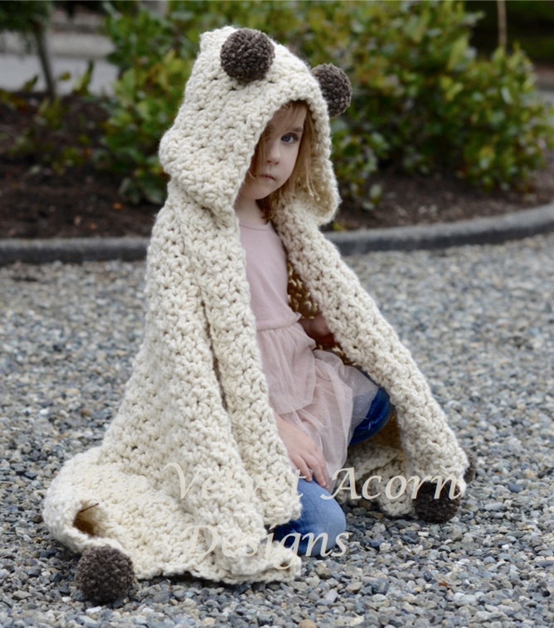CROCHET PATTERN Bronson Hooded Blanket xsmall, Small, Medium, Large and Xlarge Sizes Etsy