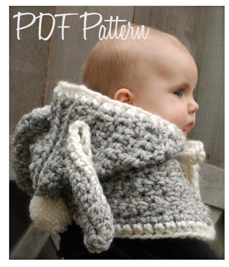 Crochet PATTERN-The Bryor Bunny Hood 6/9 month, 12/18 month,Toddler, Child sizes image 4