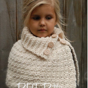 CROCHET PATTERN Finleigh Cape 12/18 months, Toddler, Child, Adult sizes image 4