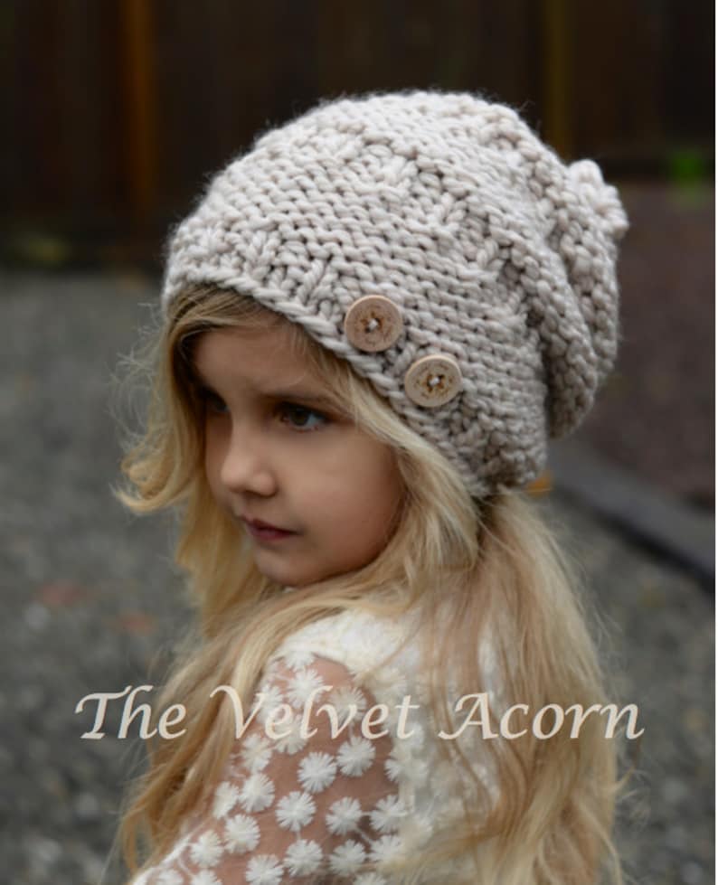 KNITTING PATTERN Barton Slouchy Toddler, Child, and Adult sizes image 2