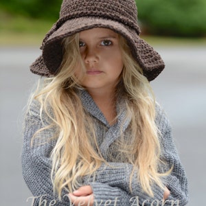 CROCHET PATTERN-The Wanderlust Brim Hat Toddler, Child, and Adult sizes image 2