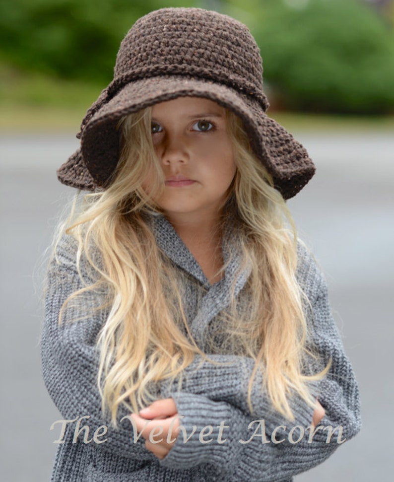 CROCHET PATTERN-The Wanderlust Brim Hat Toddler, Child, and Adult sizes image 2