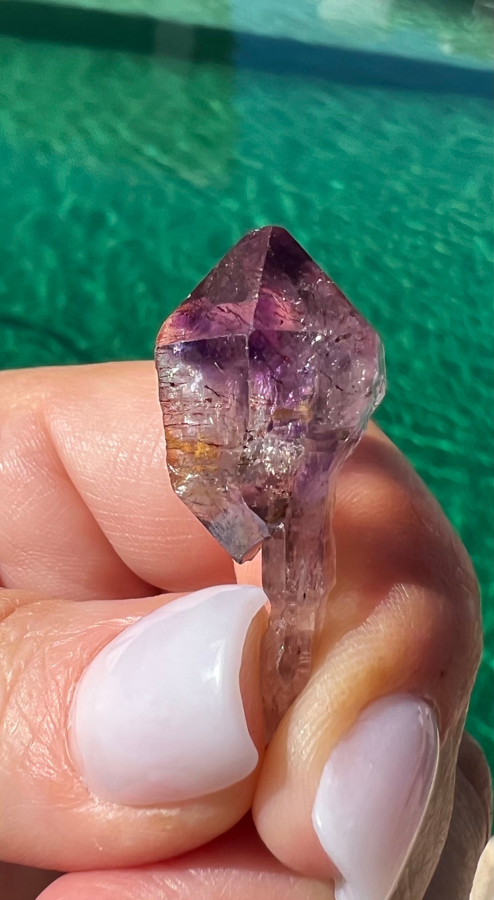 Desert Twilight Rare Vera Cruz Harlequin Amethyst with Red Hematite