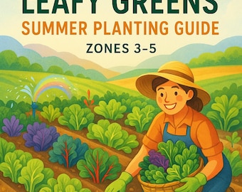 Summer Planting Calendar Zones 3–5 | Companion Planting Guide | Printable Garden Planner PDF
