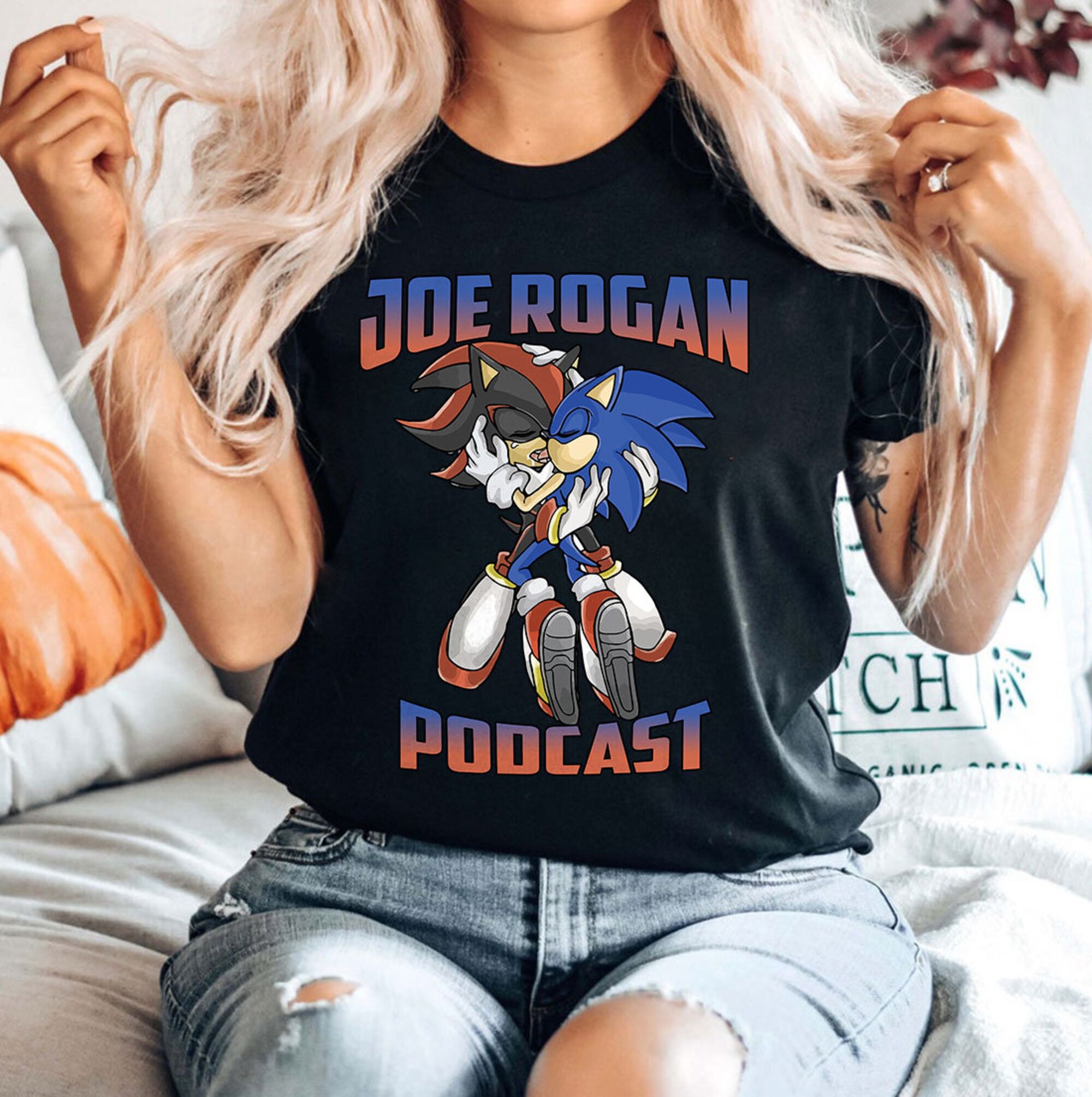 Discover Joe Rogan Podcast Shirt,  Joe Rogan Podcast Sonic Shirt, Joe Rogan Shirt, Sonic Shirt, The Joe Rogan Experience Tshirts