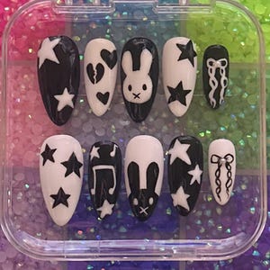 Cute Miffy bunny press on nail set