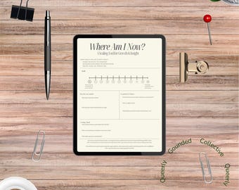 Where Am I Now? | Mental Health Worksheet | Emotional Scaling Tool | Therapy Resource | Self-Reflection Printable | Instant Download