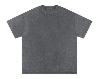 Blank Snow Washed Oversized Cotton T-Shirt, Premium Basic T-shirts, Wholesale Shirts, 100% Cotton Shirt for Printing & Custom Designs, 0077