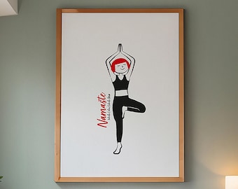 Namaste Yoga Poster| Minimalist Art Print | Printable Wall Art (Digital Download)