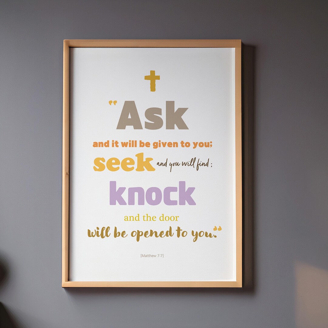 Bible Verses Poster | Matthew | Minimalist Art Print | Printable Wall ...