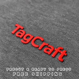 Large 3D Silicone Heat Transfers 21-30cm Single Colour| Custom High Quality Logos | Premium Texture | PreCut | Free Shipping | Wholesale