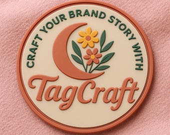 Small Custom 3D PVC Rubber Patches | Sew On, Velcro, or Keychain | One Solid Colour