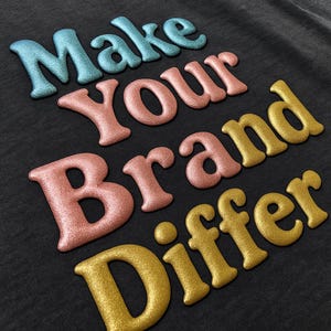 Medium Puff Heat Transfers 4&#39;&#39;-8&#39;&#39; (11-20cm) | 3D Raised Texture | Bulk Prices l | Precut