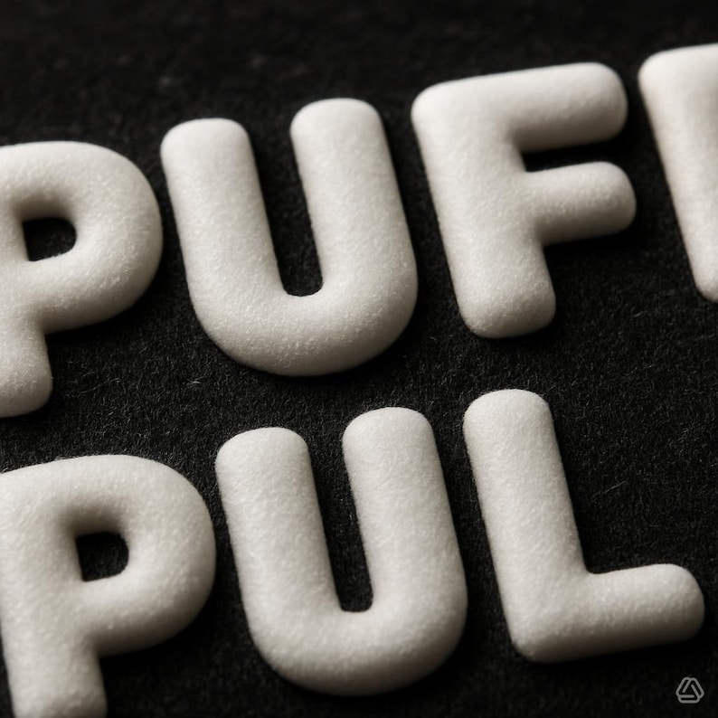 Puff Spell Custom Puff Heat Transfers | 3D Prints | 0.8mm Puff Effect | Ready to ...