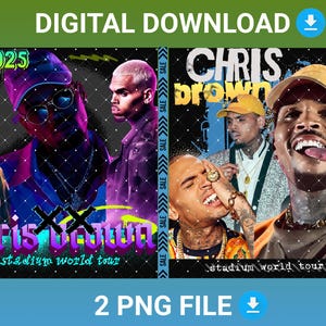 Chris Brown Breezy Tour 2025 T-Shirt Design: Bootleg PNG (Digital Download)