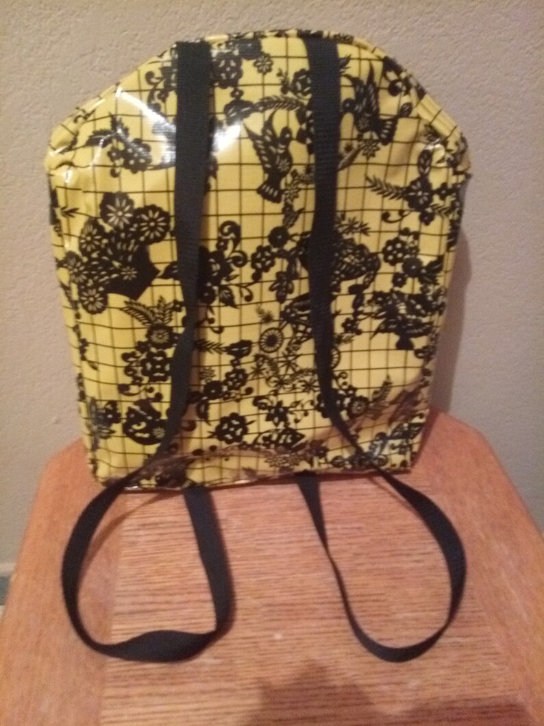 Large yellow blackwhite backpack