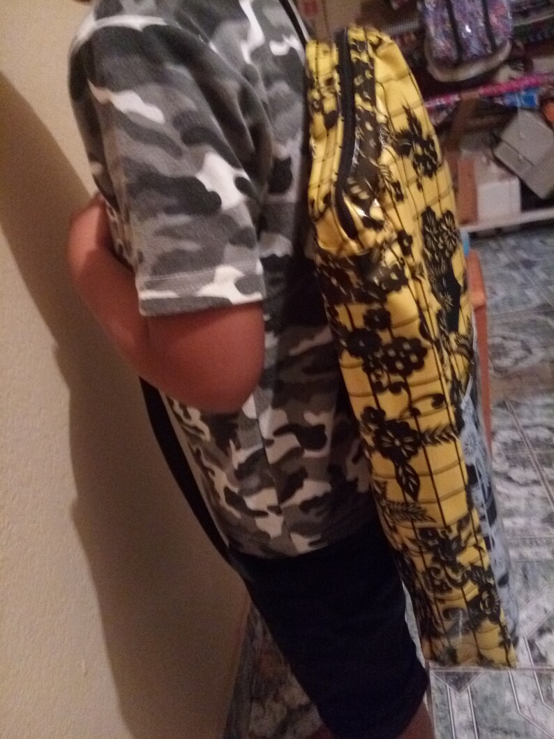 Large yellow blackwhite backpack