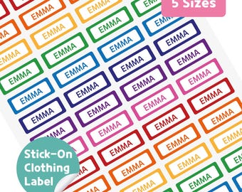 Custom Stick-On Clothing Labels: Waterproof Name Stickers