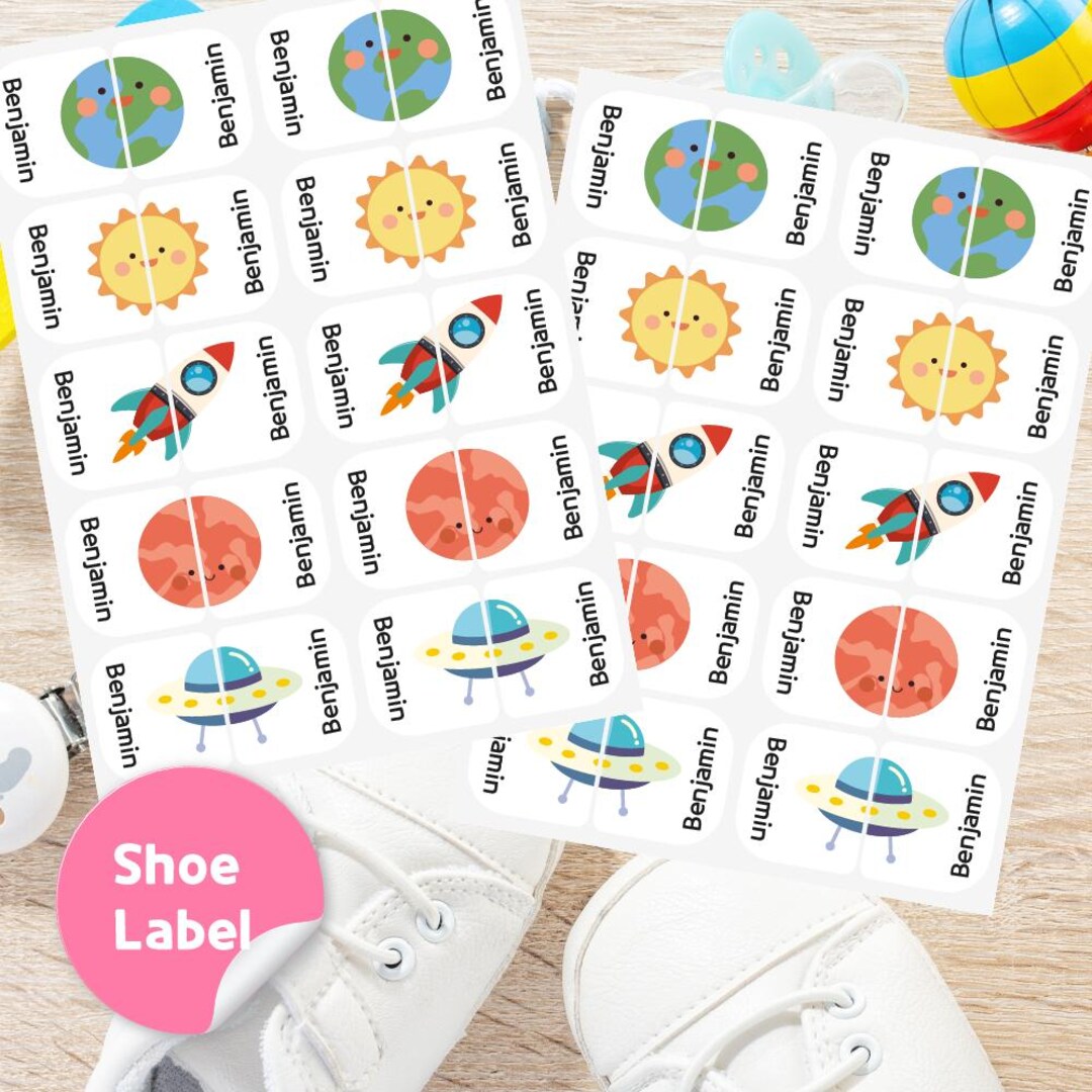Shoe Labels, Shoe Stickers, Custom Personalized Shoe Name Label Sticker ...