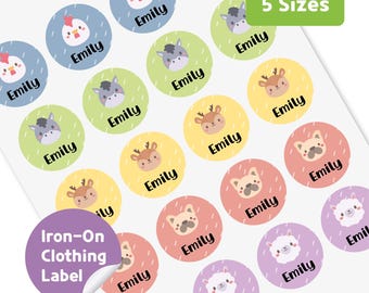 Custom Iron-On Clothing Labels: Personalized Washable Laundry-Safe Name Label Stickers