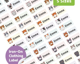 Custom Iron-On Clothing Labels: Personalized Washable Laundry-Safe Name Label Stickers