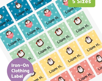 Custom Iron-On Clothing Labels: Personalized Washable Laundry-Safe Name Label Stickers