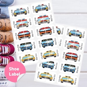 Personalized Waterproof Shoe Labels: Left/Right Foot Stickers